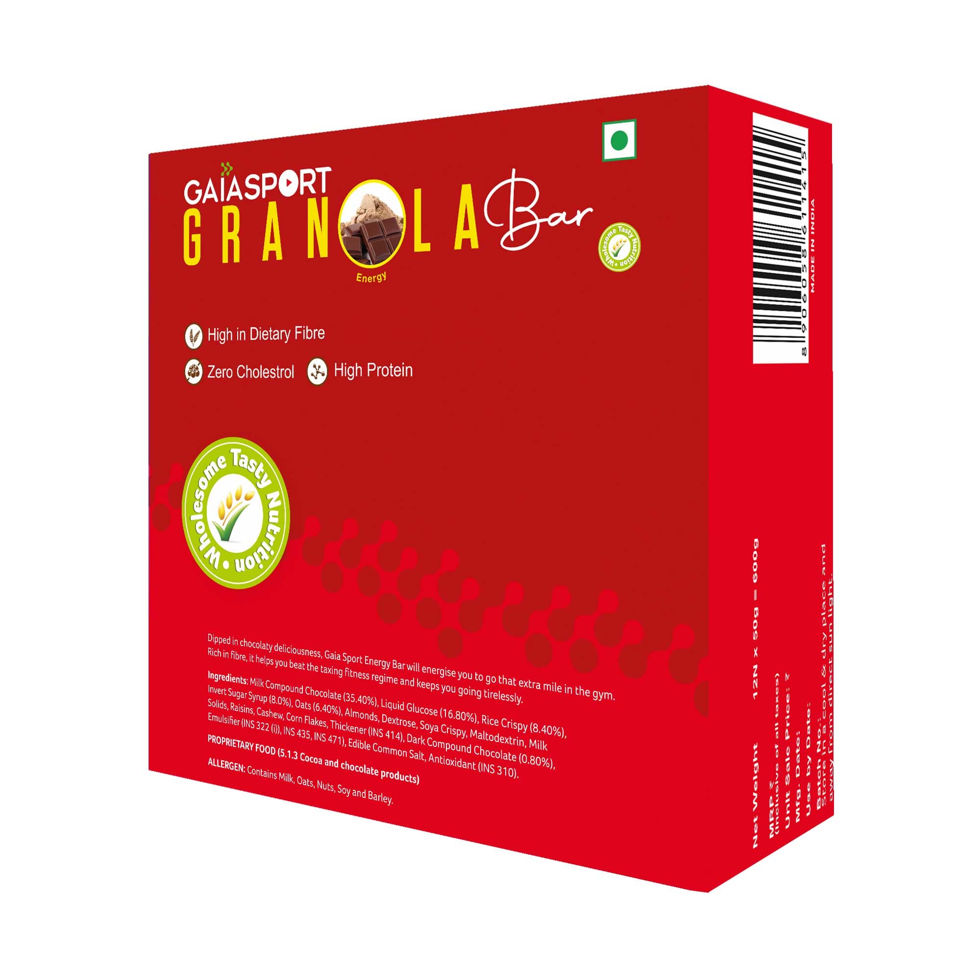 Gaia Sport Energy Granola Bar (Pack of 12) (B0C3H83SMY) Amazon Price History, Amazon Price Tracker