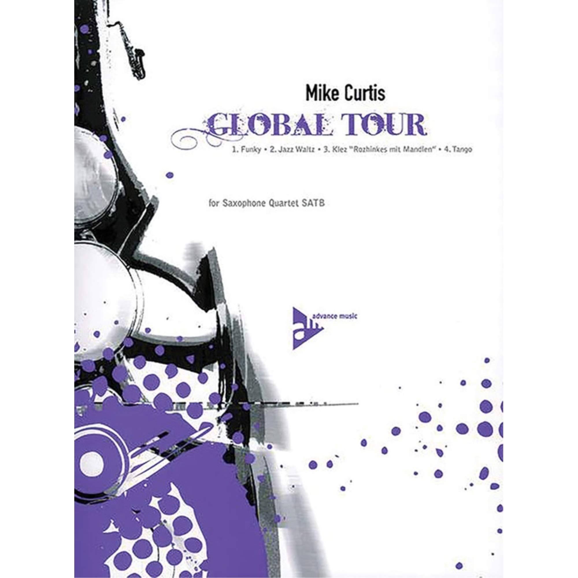 Partition 4 saxophones SATBar Global Tour pour concerts et examens