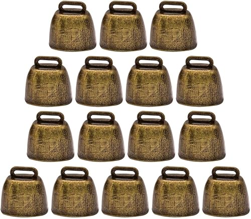 Milisten Campana pequeña de latón de vaca, caballo, oveja, pastoreo, campanas de cobre, ganado, animales de granja, campana de bronce fuerte para