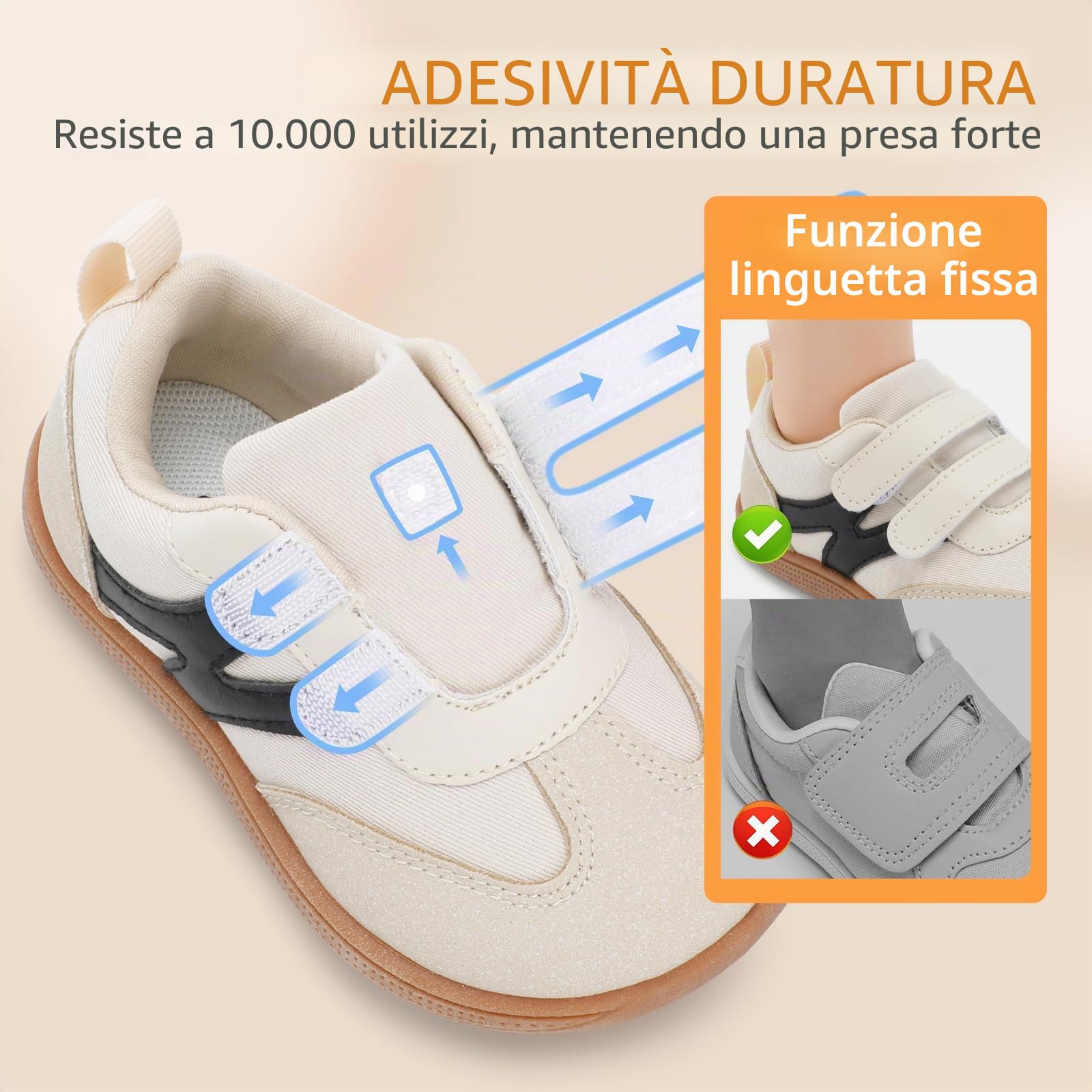 STQ KIDS Scarpe Barefoot Bambini Suola Zero Drop Punta Larga Ginnastica Bambina Bambino Antiscivolo per Primi Passi Asilo/Scuola/Gioco 21-29 EU