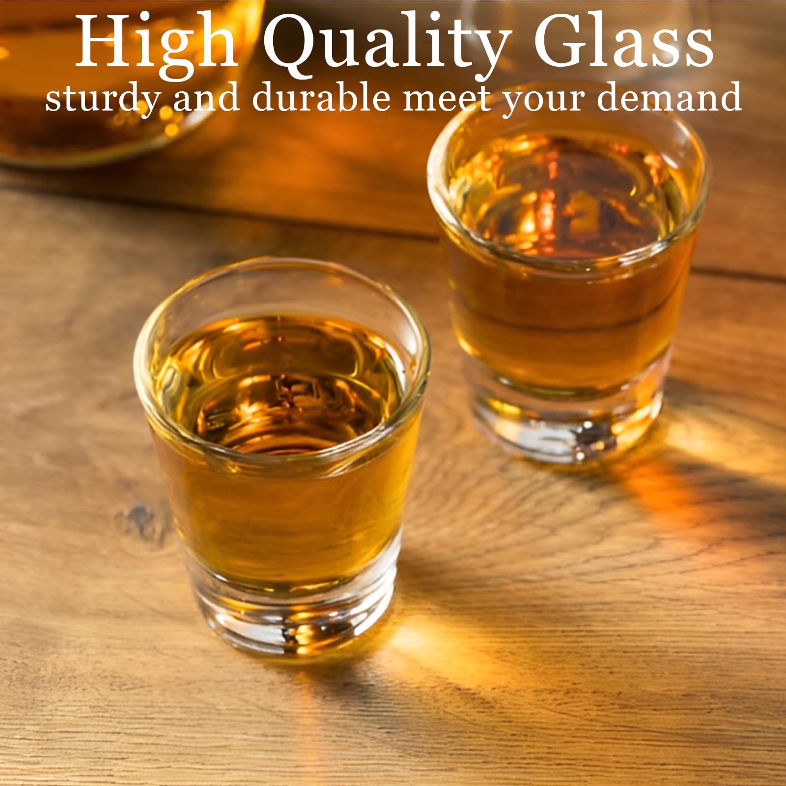 QTLCOHD Lot de 48 verres à shot transparents de 59 ml avec base lourde pour vodka, whisky, tequila, expresso, liqueur