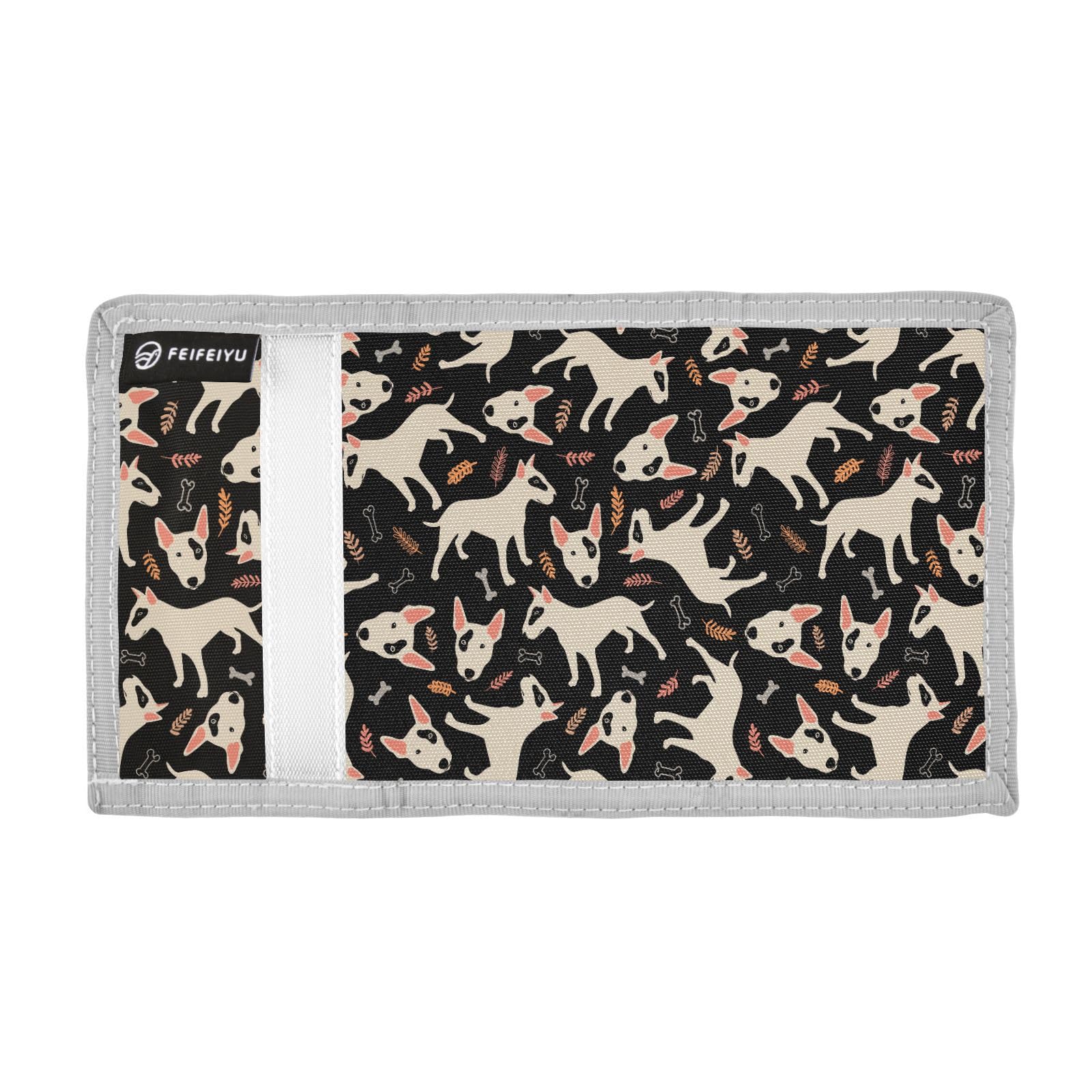 JHKKU Cute Dog Trifold Wallets for Kids Boys Girls, Outdoor Sports Wallet for Teen, with Zipper Coin Pocket Novelty Purse