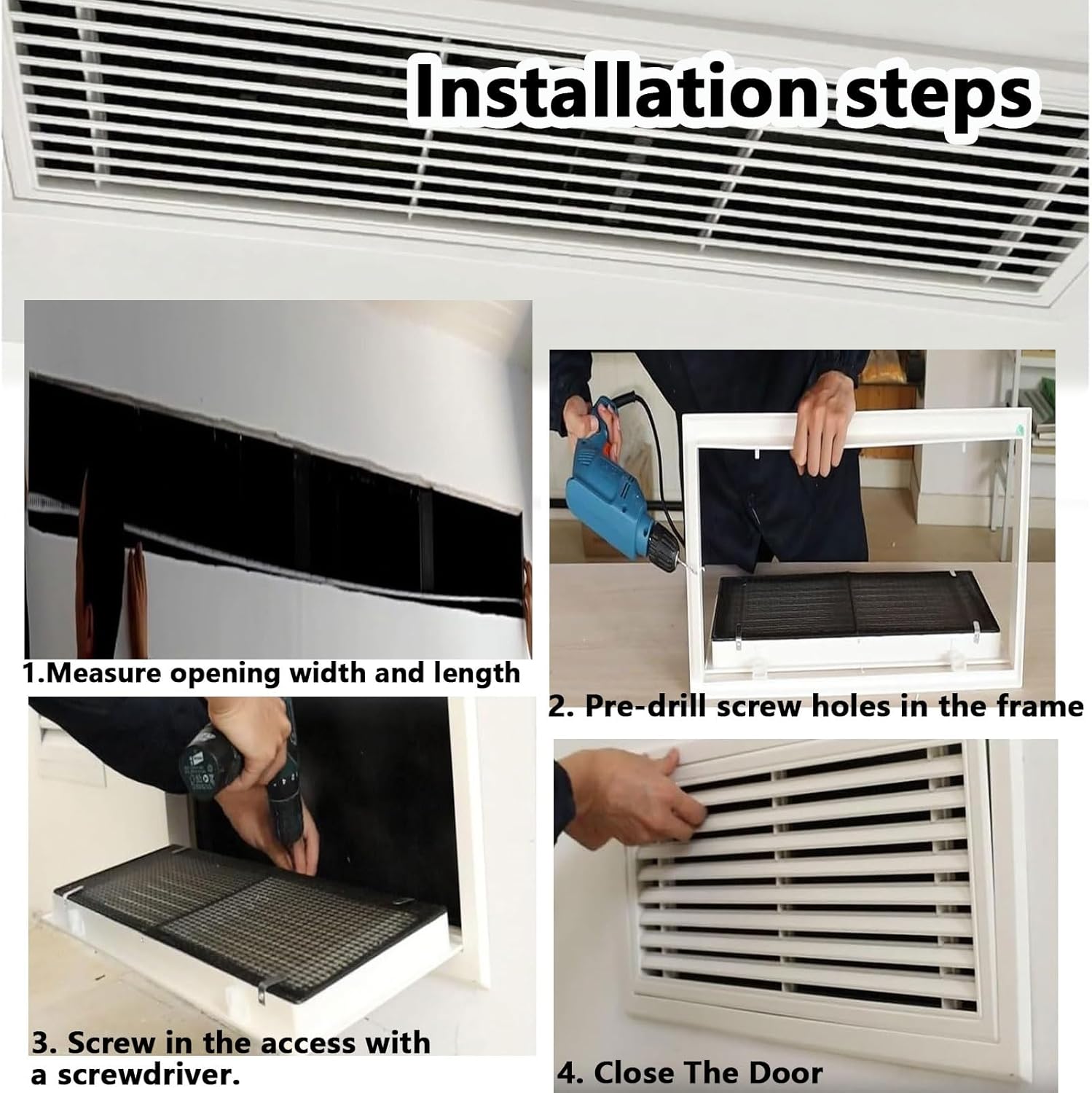 12 x 22 Inch (Duct Opening) Air Vent Cover for Wall or Ceiling, Modern AC Vent Cover, Decorative White Aluminum Return Air Grille