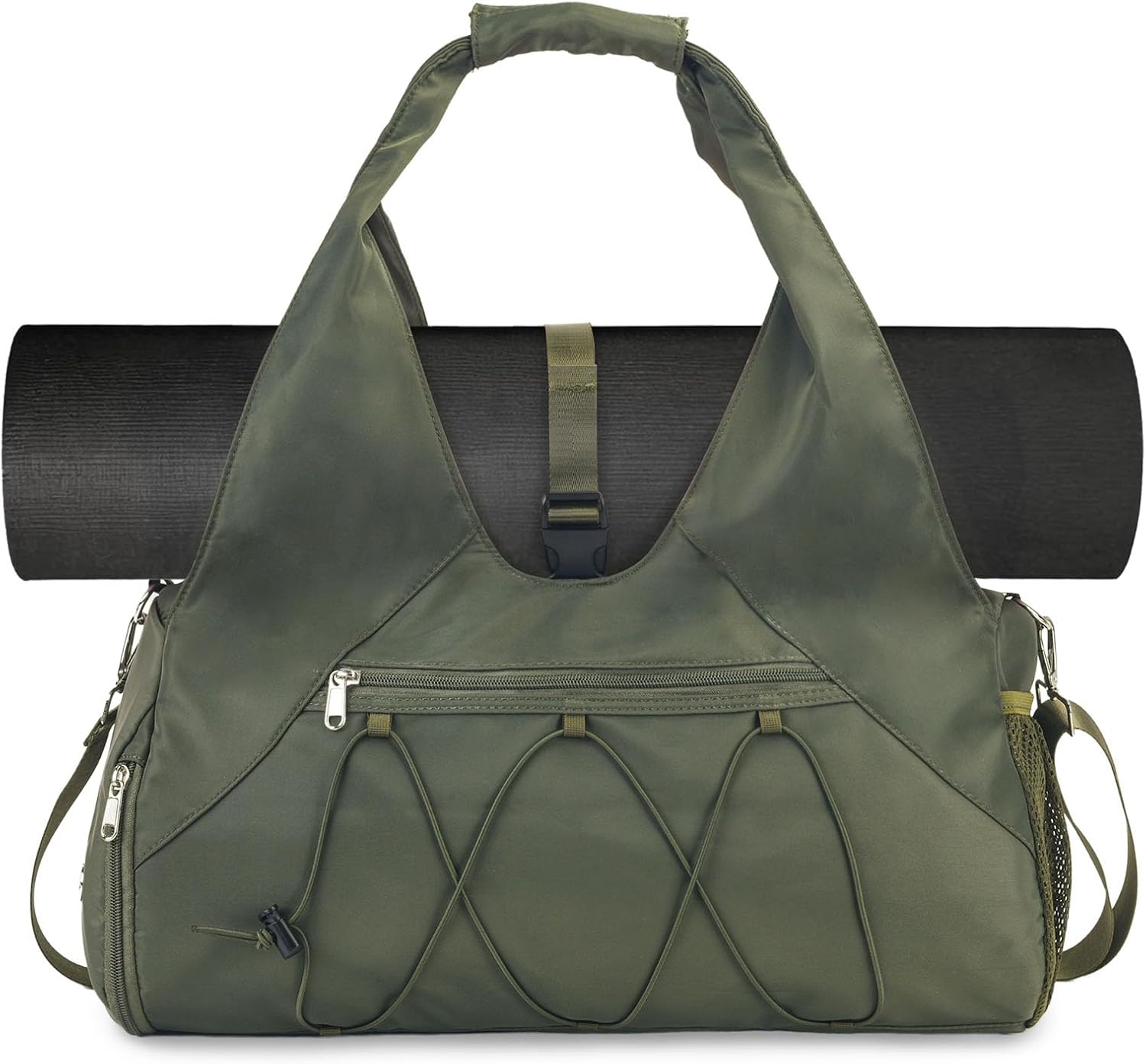 Sports Bag Yoga Bag for Women with Shoe Compartment and Waterproof Compartment, Travel Bag for Yoga Mats, Leisure Bag, Swimming Pool, Gym