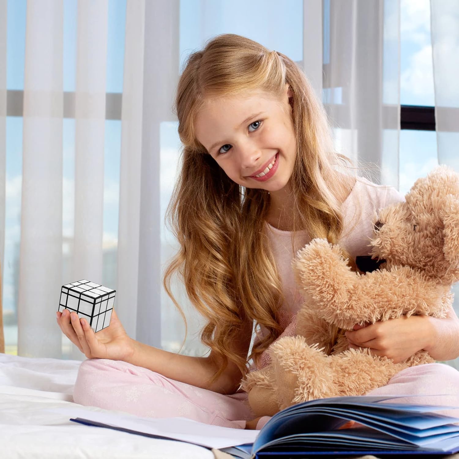 Logica Giochi - Cubo Magico 3x3 Cubo Specchio - Puzzle logico - Cubo modificato - Speedcubing - Versione argento - Giochi intelligenza