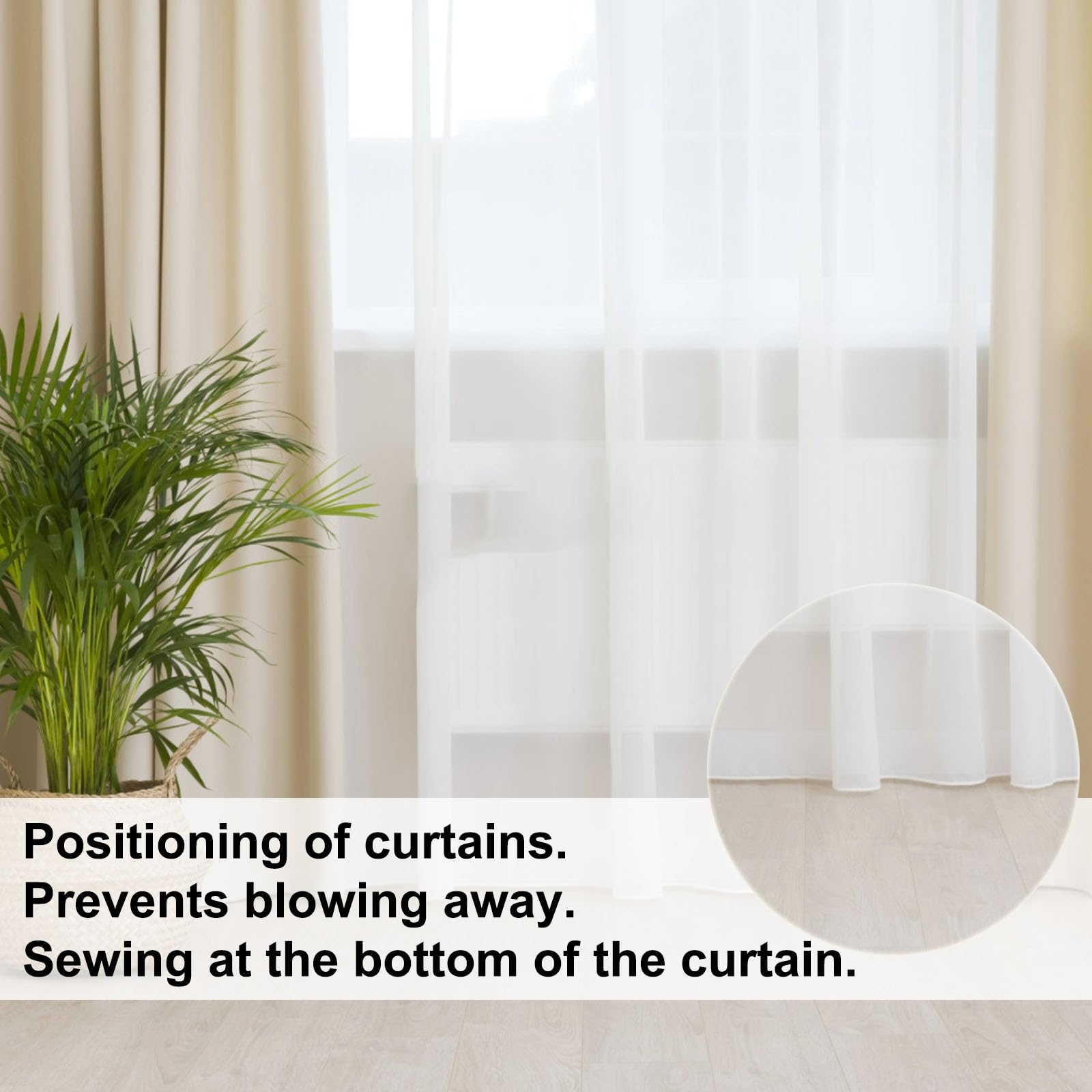 Nastro Piombo Per Tende - 30G-10M, Catena Pesi Per Tende E Zanzariere, Bianco, Facile Da Tagliare E Cucire - Foto 9