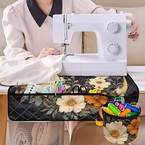 Miniatura 20 de Tapetes para máquina de coser de girasol y colibrí para mesa con bolsillos, para máquinas de coser de Acción de Gracias, alfombrillas para reducir