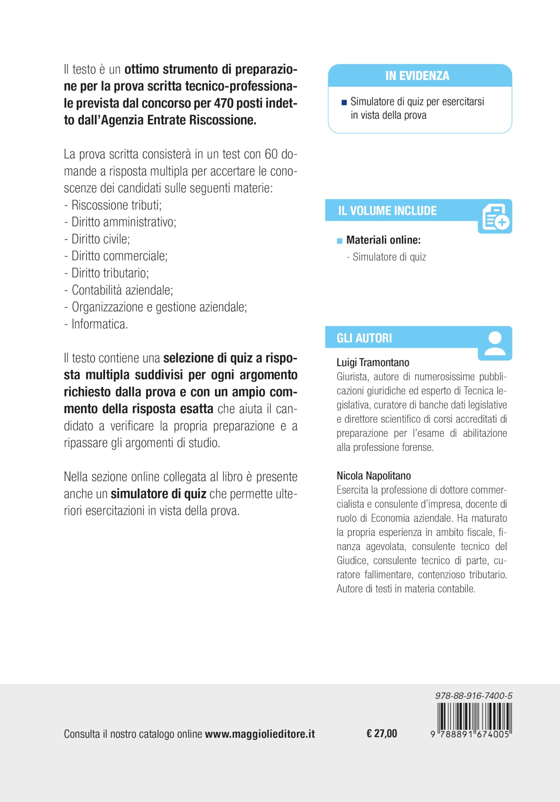 Concorso Agenzia delle entrate riscossione 470 posti - Prova scritta QUIZ COMMENTATI