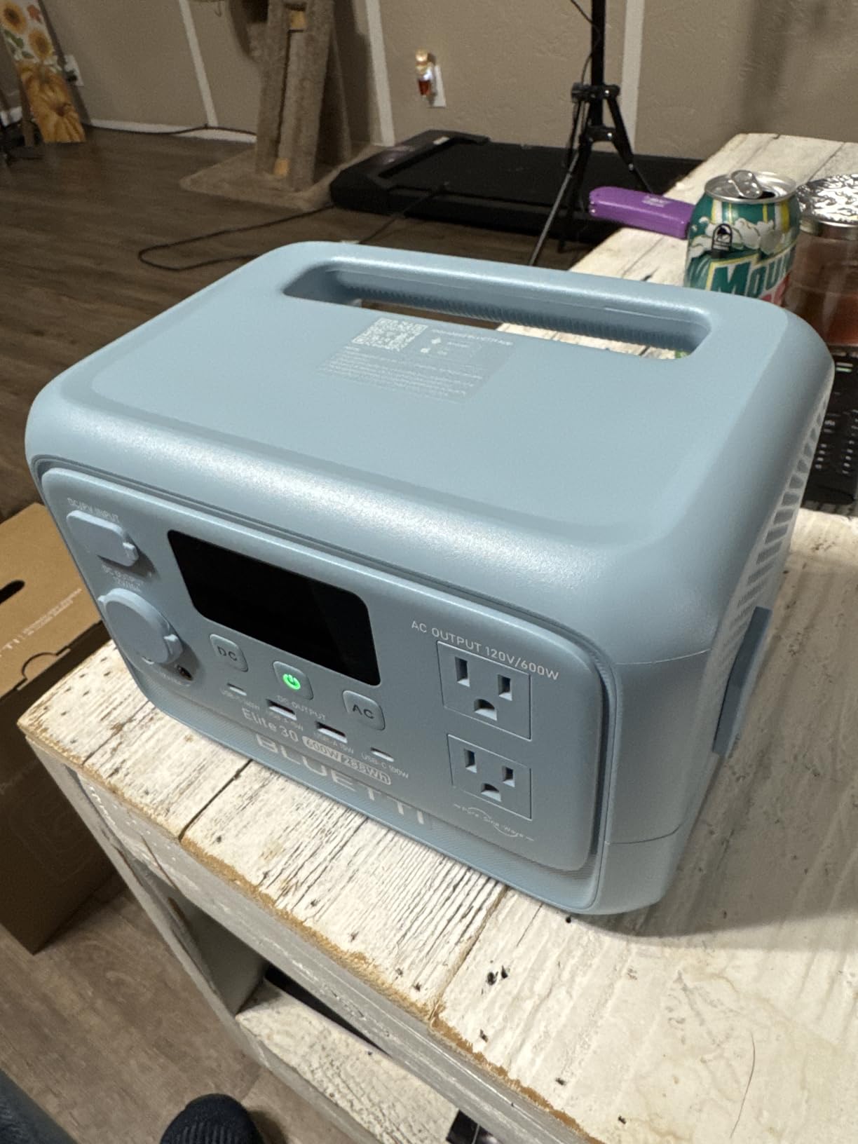BLUETTI Elite 30 V2 compact power station on a desk