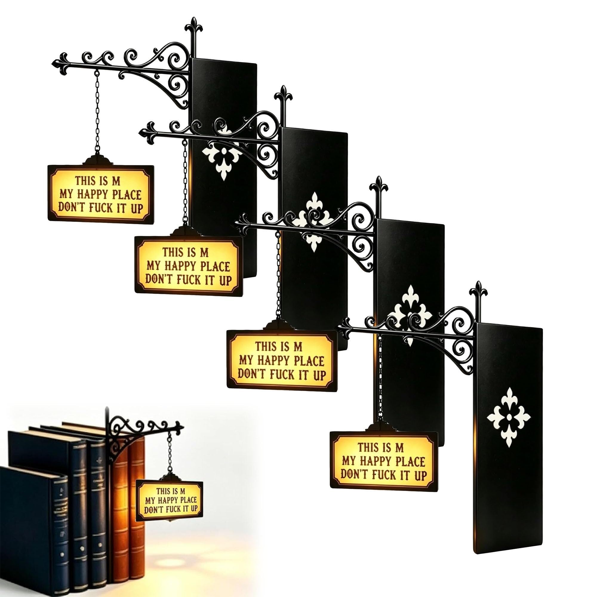 Miniature Hanging Lantern For Bookshelf Library Decorative Lighting