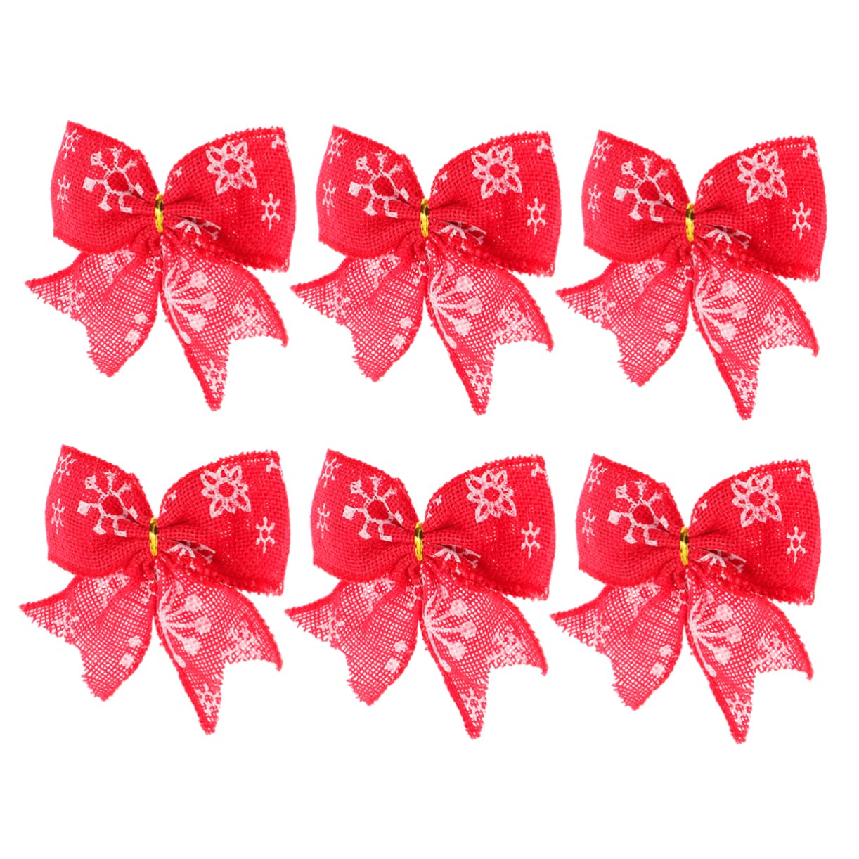 STOBOK 16piezas Lazos De Arpillera Diseño De para Decoración Navideña Adornos Rústicos para Árbol De Navidad y Festividades