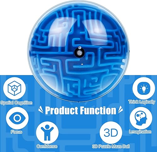 Miniatura 2 de Bola de juego de rompecabezas 3D y mini cubo bola de laberinto 3D rompecabezas de rompecabezas de esfera y juego de laberinto de entrenamiento