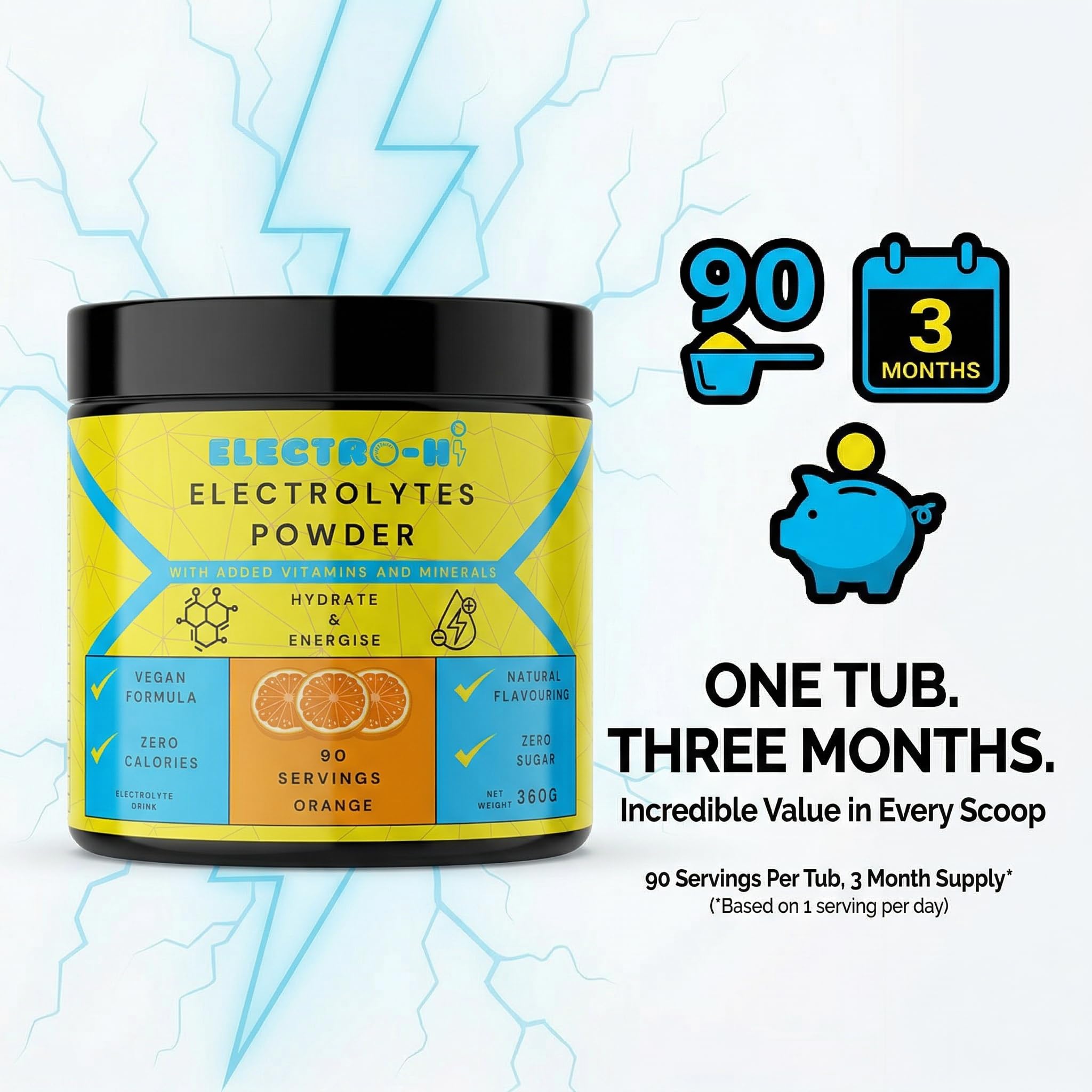 トシ　electrolyte Electro-HI Orange Electrolyte Powder for Rapid Hydration & Muscle