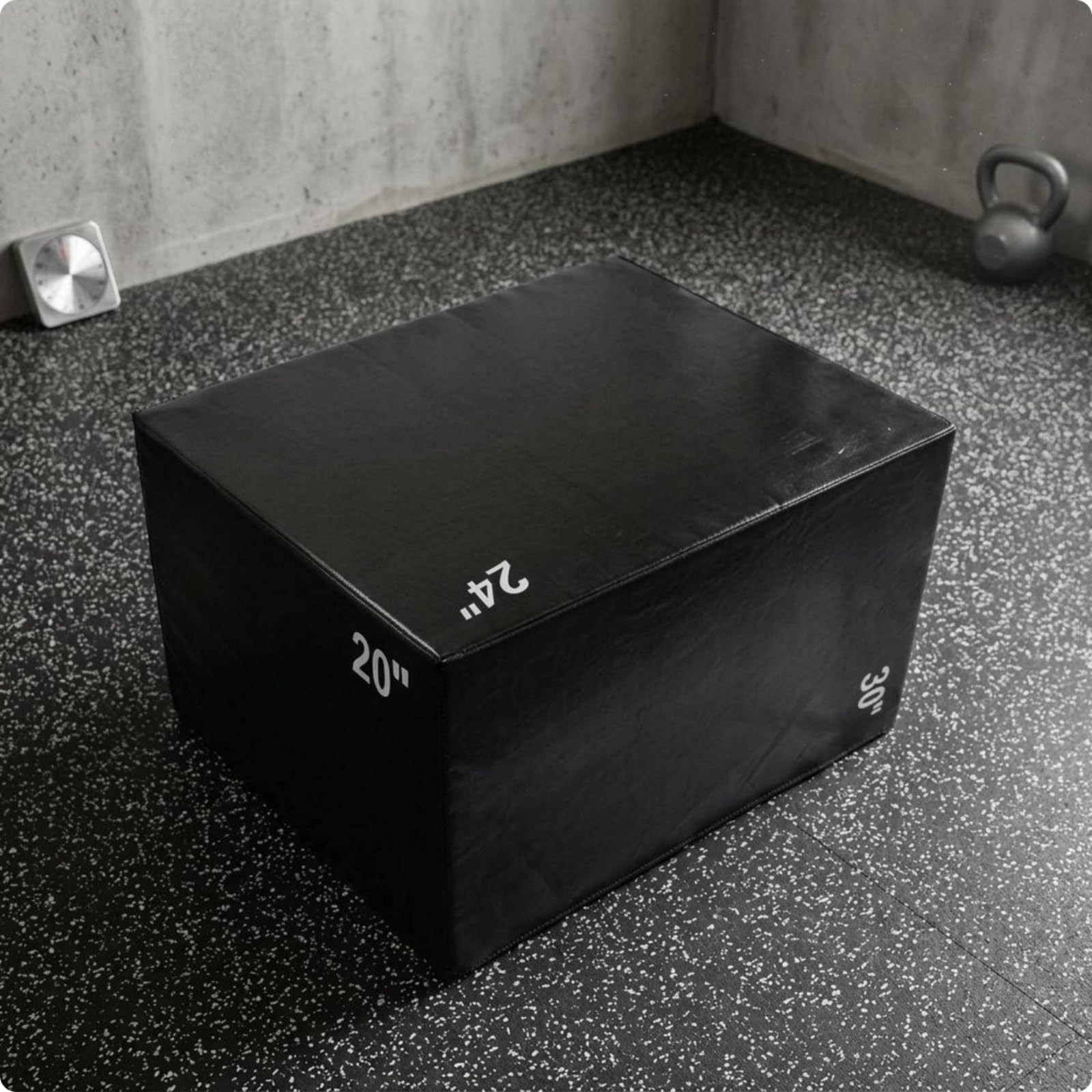 de Entrenamiento Fitness Caja Pliométrica Bloque de Salto Cubo Acolchado Base Firme para Sentadillas Búlgaras y Elevaciones Adecuada para Sesiones de, 30KG