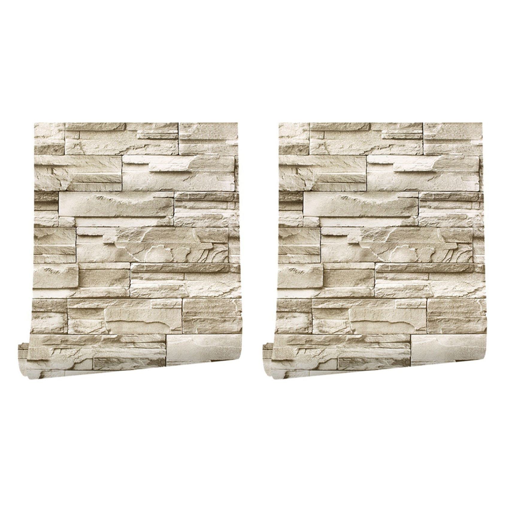 Papier peint brique 3D vinyle autocollant 2x6M pour rénovation murale