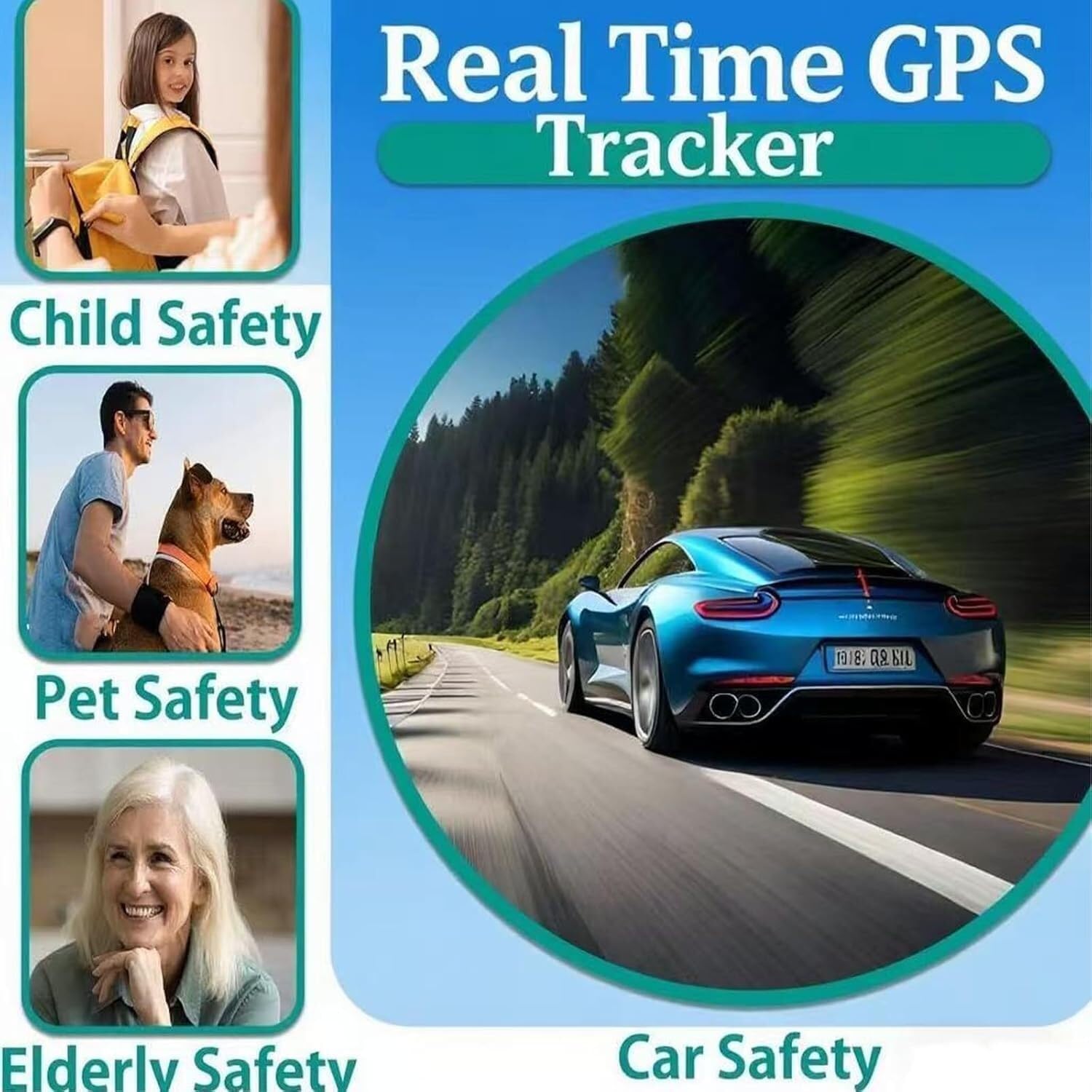Mini localizzatore GPS magnetico senza quote mensile, batteria 180 giorni, monitoraggio in tempo reale per auto, bambini e animali domestici, copertura UK e UE, app iOS/Android
