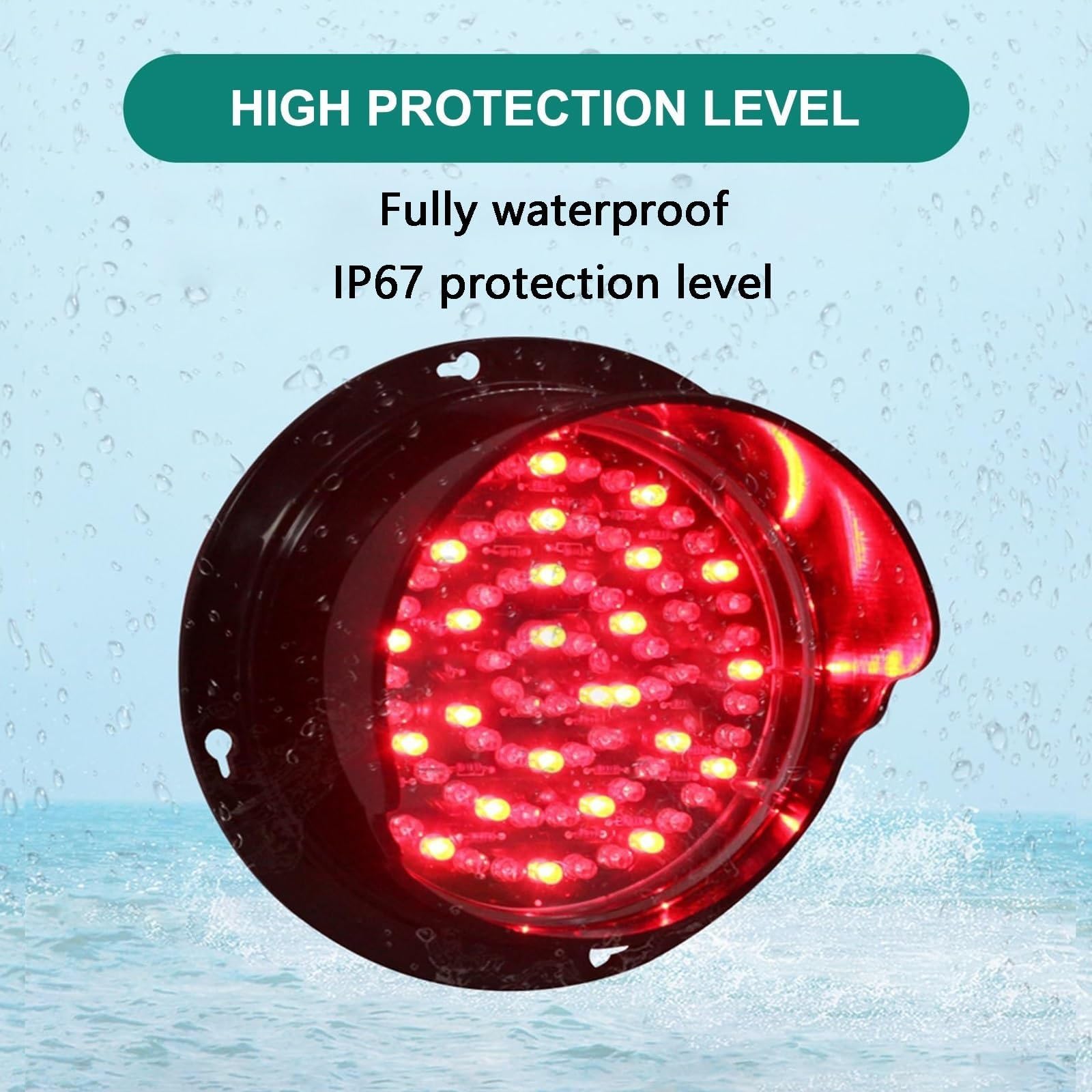 Sygnalizacja świetlna LED, pilot zdalnego sterowania LED, światło drogowe - wodoodporna czerwona/zielona/żółta lampa sygnalizacyjna, zasięg 1000 m, przemysłowe światło ostrzegawcze 12,7 cm dla