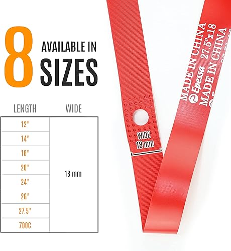 Miniatura 5 de Epessa Cinta para llanta de bicicleta para llantas de bicicleta, se adapta a tamaños de 12 pulgadas, 14 pulgadas, 16 pulgadas, 20 pulgadas, 24