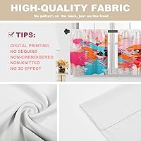 Vista 685 de Cenefas de cocina modernas con patrón de cobre marrón dorado para ventanas, cenefas opacas abstractas de marcas de arañazos y cortinas opacas