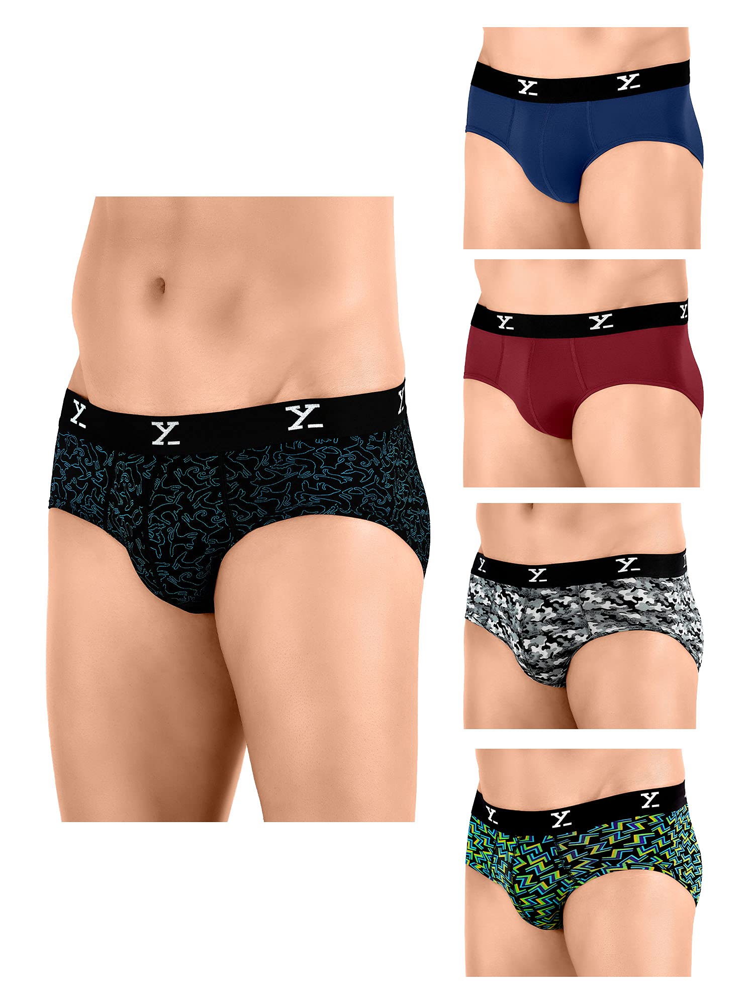 XYXXMen's Modal Stretch Solid Briefs