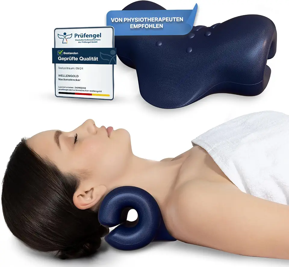 So gesund ist Faulenzen 9 Nackenstrecker - Orthopädischer Nackendehner bei Schulter & Nackenschmerzen - Premium Cloudy Neck Stretcher für Nackenbuckel & Buckel Korrektur - Nackenwolke mit dt. Anleitung & E-Book