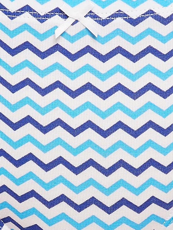 Image of Clovia Women's Cotton Mid Waist Geometric Print Hipster Panty in Blue