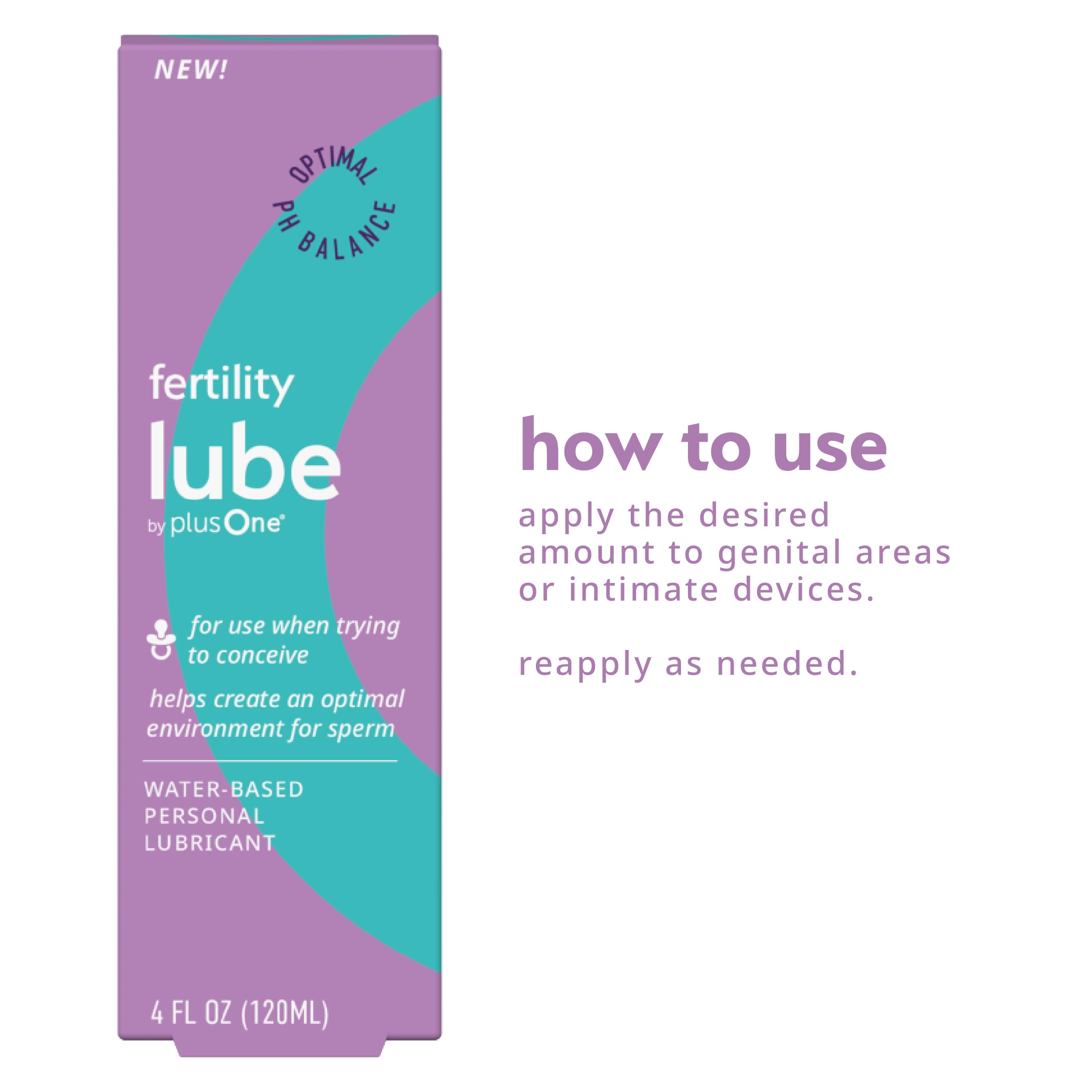 Amazon.com: plusOne Fertility Lube  Sperm-Friendly Personal Lubricant for  Couples Trying to Conceive  pH-Balanced to Mimic Fertile Cervical Mucus   Supports Sperm Motility  Water-Based & Paraben-Free  4 fl oz :