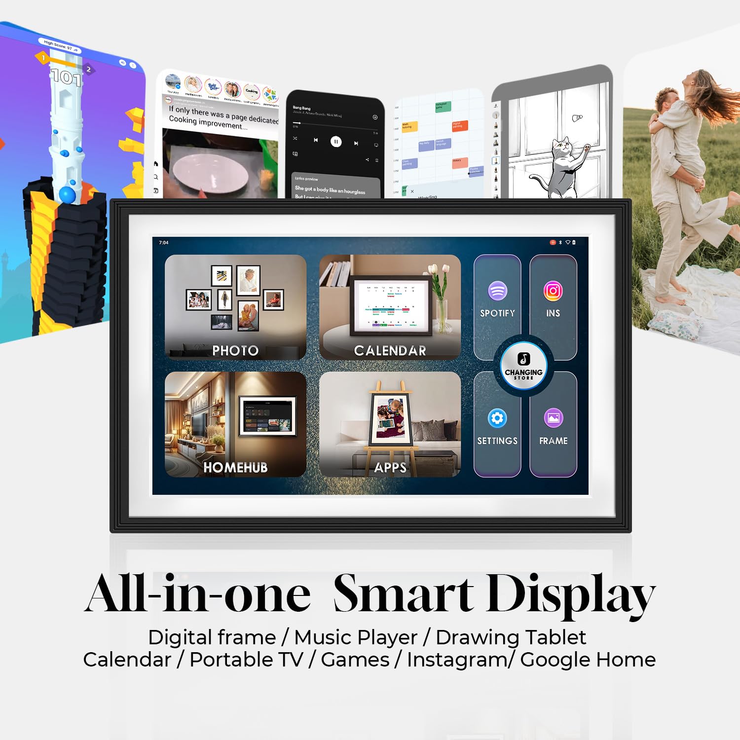Calendario Digital Inteligente WiFi 10.1" Pantalla Táctil - Organiza Tareas, Fotos Y Eventos Familiares En 2025