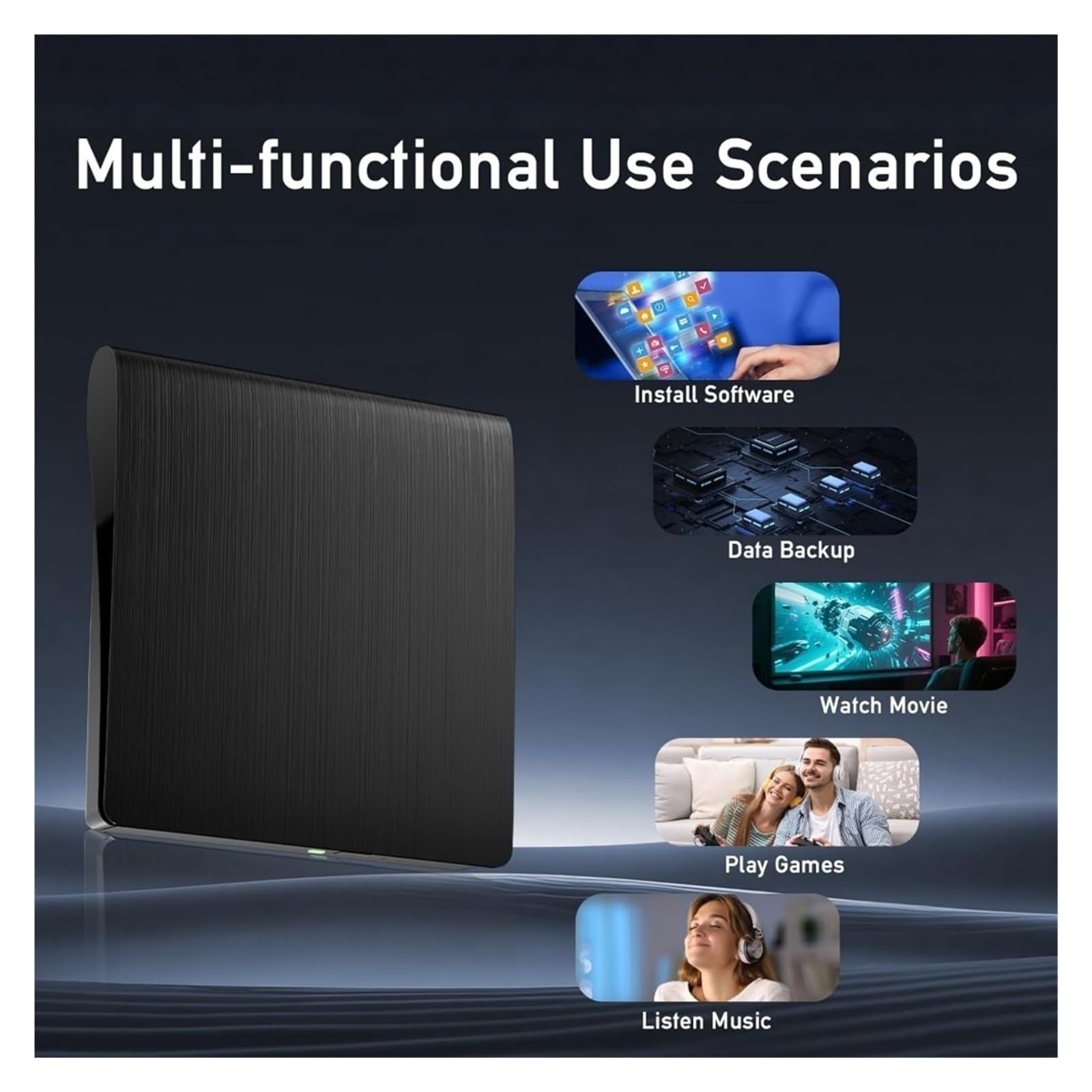 Lecteur Blu-Ray Externe USB 3.0 Et Graveur DVD Blu-Ray Type-C Lecteur CD DVD 3D Portable