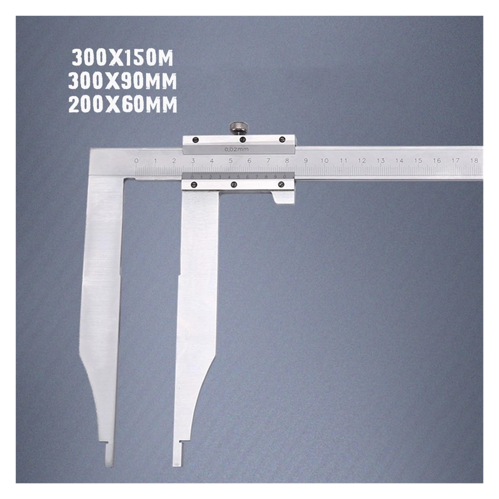 Pied À Coulisse Robuste 300x90mm, Pied À Coulisse Avec Longue Mâchoire, Pied À Coulisse En Acier 200x60mm(300x90mm)