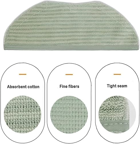 Miniatura 5 de Filtro de cepillo lateral principal Paños de fregona Reemplazo Compatible para Xiaomi Robot Vacuum S10T STFCR01SZ Accesorios Piezas