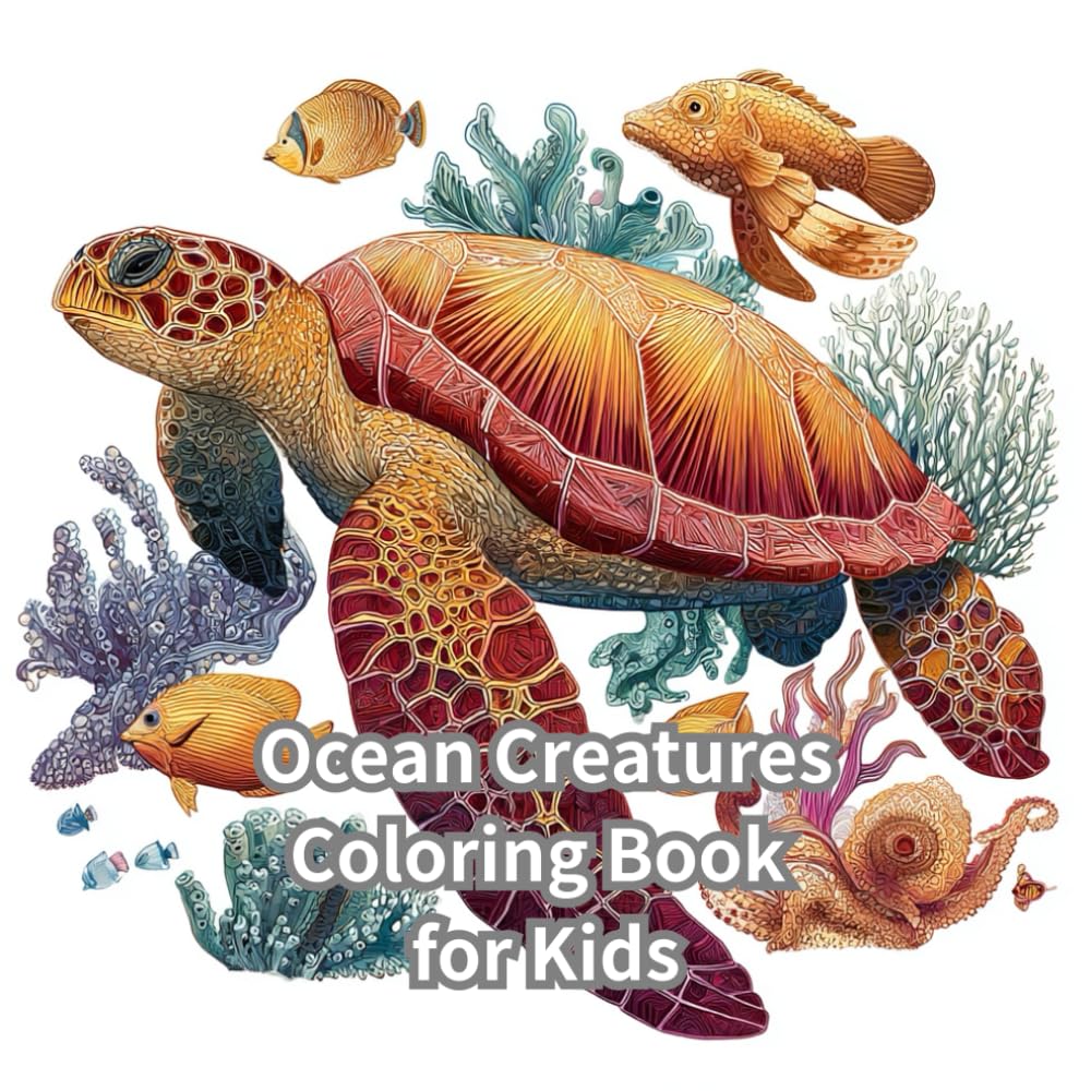 Ocean Creatures Coloring Book for Kids