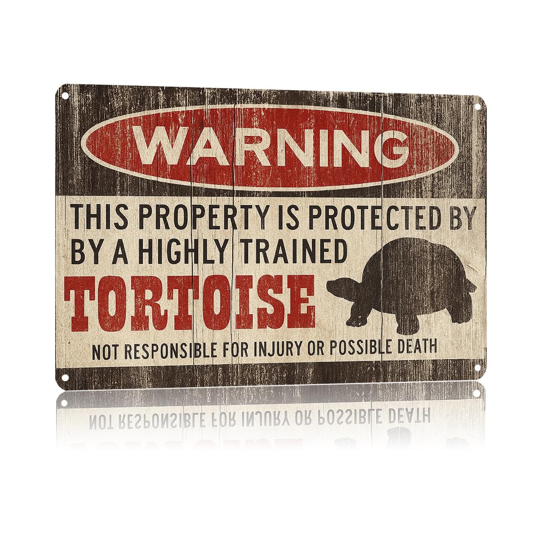 KWQDOZF Funny Metal Signs Posters Tortoise Sign Wall Art for Yard Outdoor Lawn Garden Home Decor 8X12inch