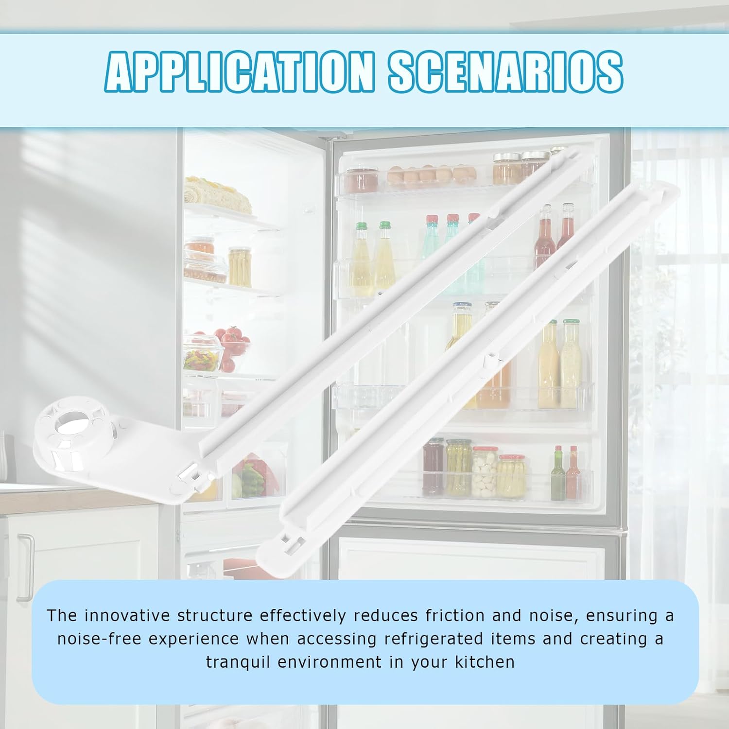 Kojem 240349701 240356501 Slide Rail Sets Compatible with Frigidaire Refrigerator Replacement for 891105 AH429945 EA429945 PS429945 891216 AH430126 EA430126 PS430126