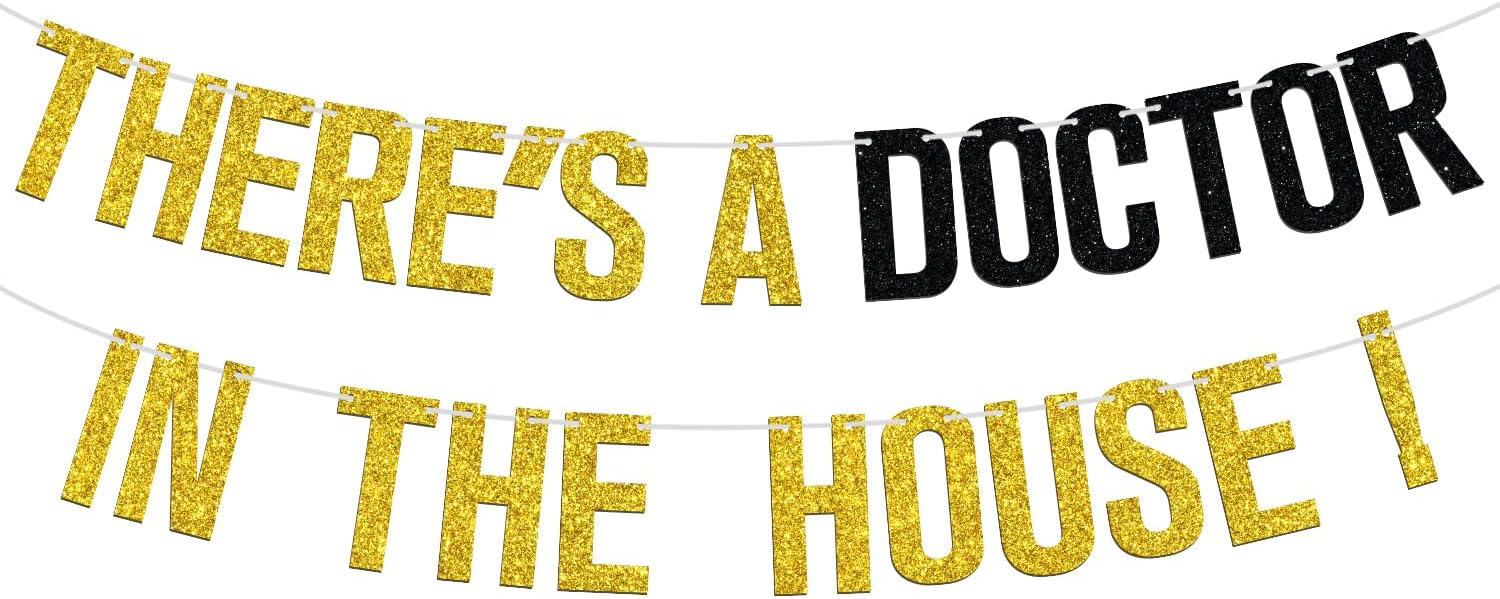 Amazon.com: There's a Doctor in The House Banner, Congrats Doctor ...