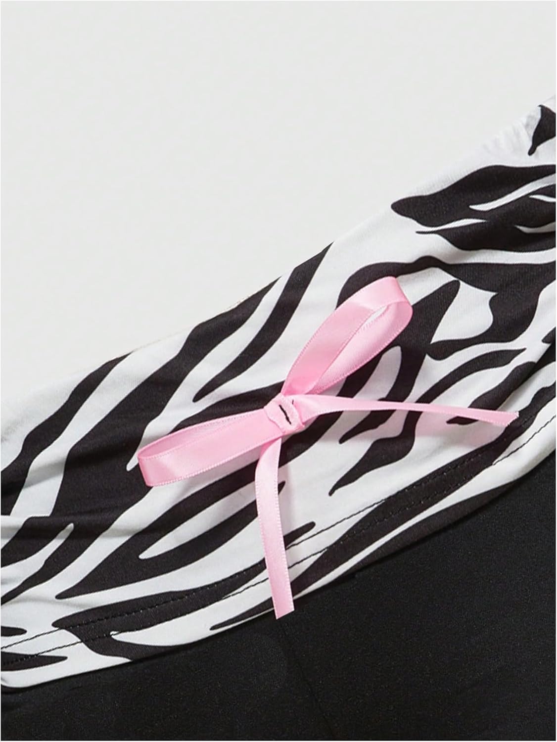 MakeMeChic Women's Mini Shorts Y2k Zebra Letter Print Foldover Low Waist Drawstring Hot Shorts - Image 3