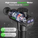 Gun de massage, 30 Gun de massage puissant, Portable Powerful Gun pour usage quotidien, Amateurs de sport, Super silencieux de haute vitesse LCD Écran