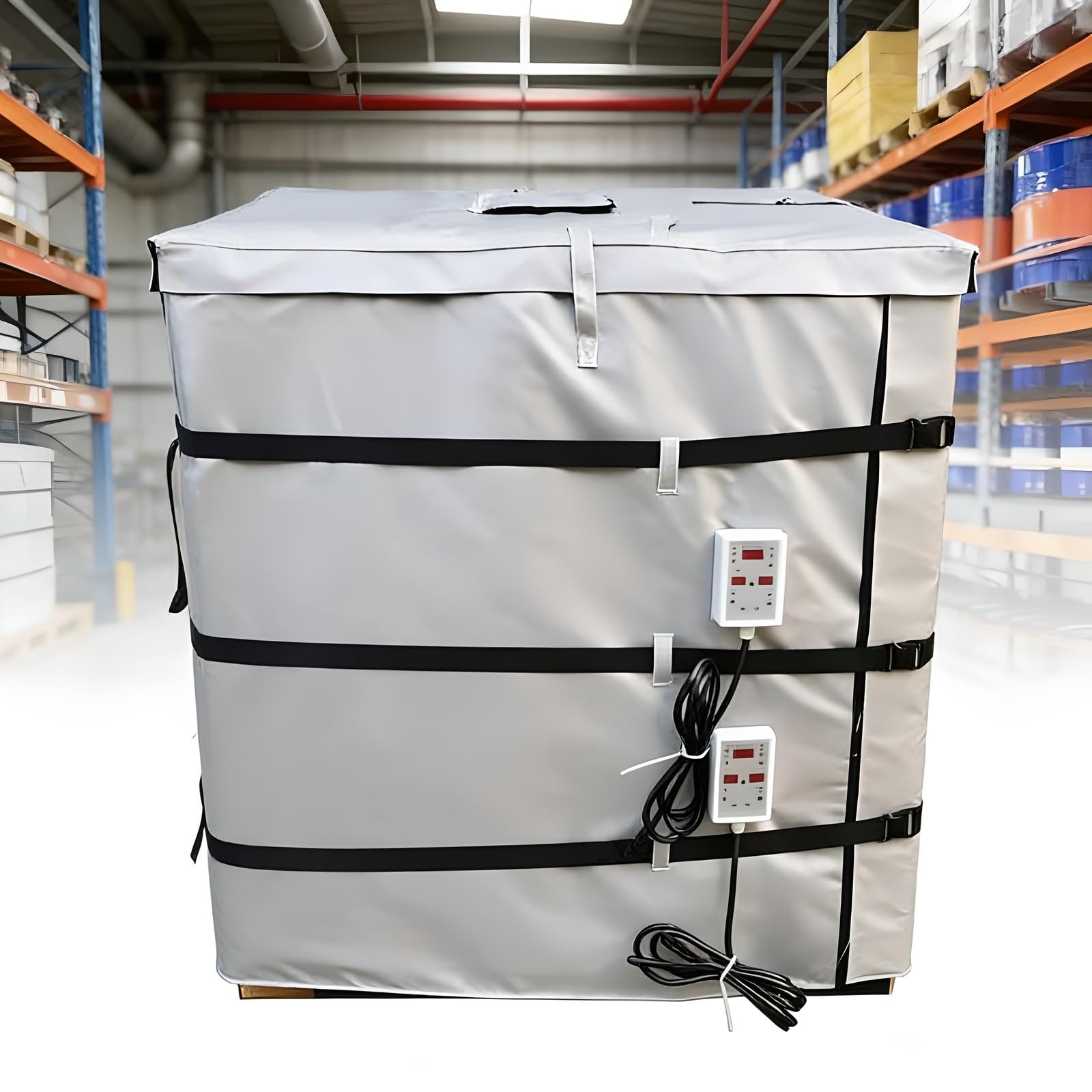 275 galonowe ogrzewanie zbiornika, profesjonalny koc termiczny IBC z termostatem, 4000 W, 220 V, do ogrzewania beczek na olej i pojemników z tworzywa sztucznego, pełne pokrycie