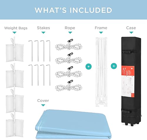 Miniatura 222 de Best Choice Products Carpa Toldo Desplegable de 10x10 pies para Instalación de 1 Persona, Refugio Portátil Instantáneo con Botón de 1 Toque