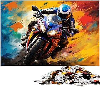 Comprar Rompecabezas de 1000 Piezas para Adultos, Coloridos Rompecabezas de Motos GP, Ideal para diversión Familiar, relajación y Regalos navideños, 26 x 38 cm / 10,23 x 14,96 Pulgadas.