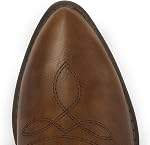 Mysoft Bottes de cow-boy à gros calibre pour femmes Brodé à mi-câble Bottes occidentales rétro