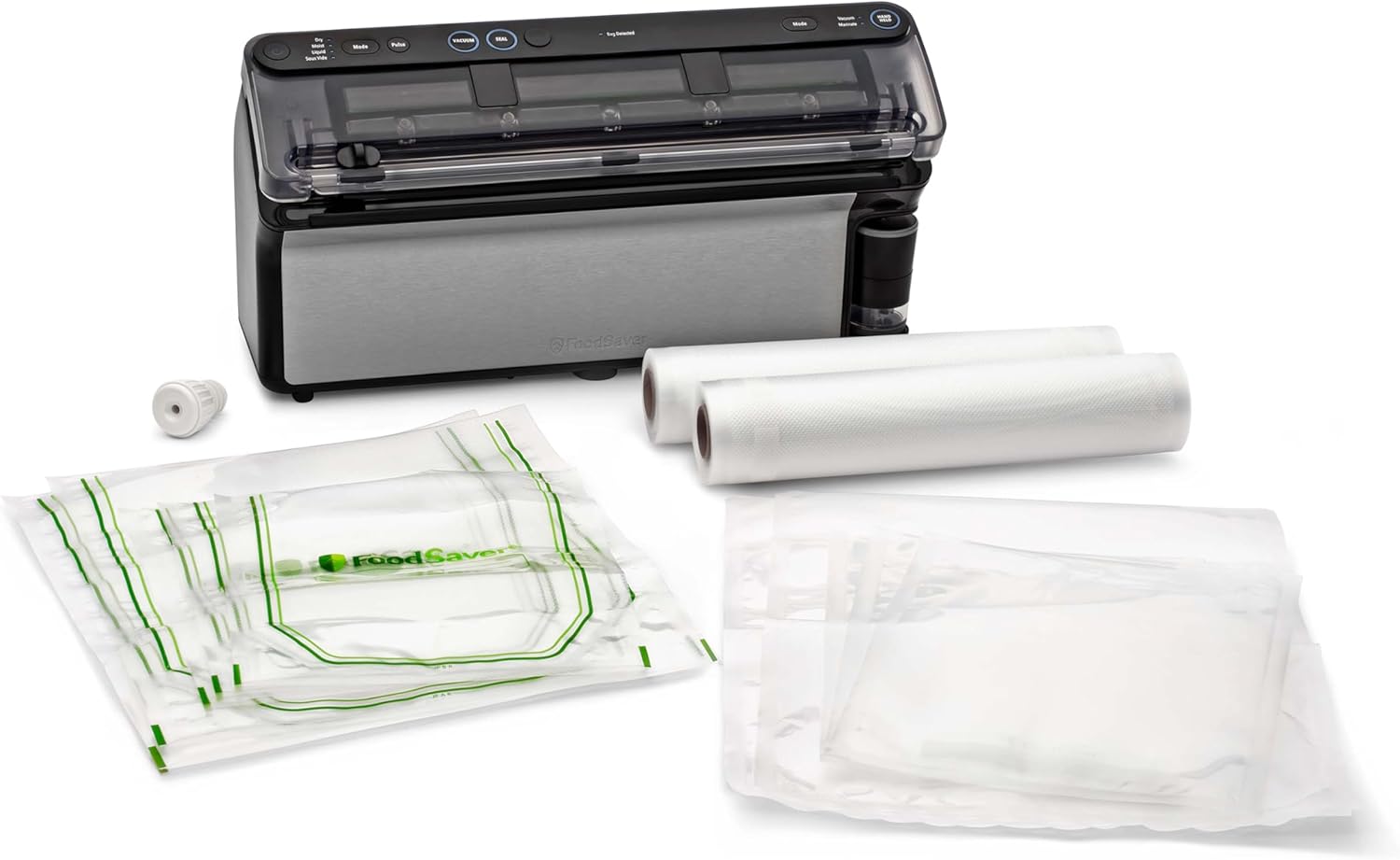 FoodSaver Elite AllinOne Liquid+ Vacuum Sealer with Bags, Rolls and