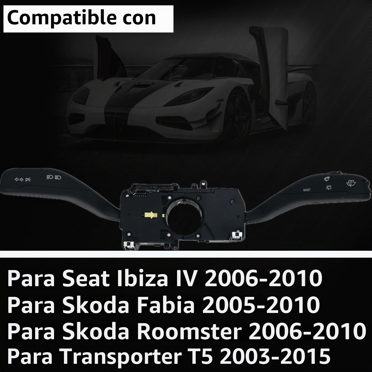 Interruptor Columna de Dirección palanca intermitente mando limpiaparabrisas Luces Para Seat Ibiza IV 2006-2010 Skoda Fabia Roomster Transporter T5 6RD953503A 7H0953513A