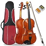 Forenza Prima 2 1/4 Size Violin Outfit with Ebony Fingerboard and Pegs, Lightweight Hard Case, Wood Bow, Rosin, Steel Core Strings
