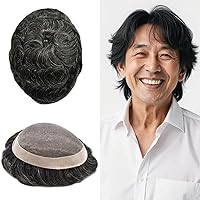 Vista 56 de Mens Toupee Hair Piece For Men Fine Mono Men Hair System Toupee For Men Hair Piece Real Human Hair System For Men Protesis Capilar Para Hombre 6x9