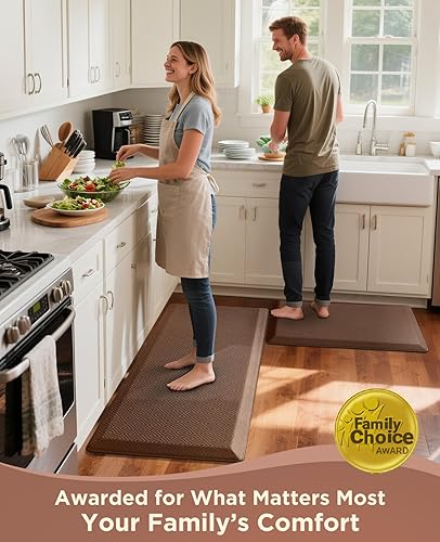 Miniatura 8 de Ophanie - Alfombrilla de cocina de 3/4 de pulgada de grosor, antifatiga, acolchada, impermeable, para oficina, hogar, fregadero, parte inferior