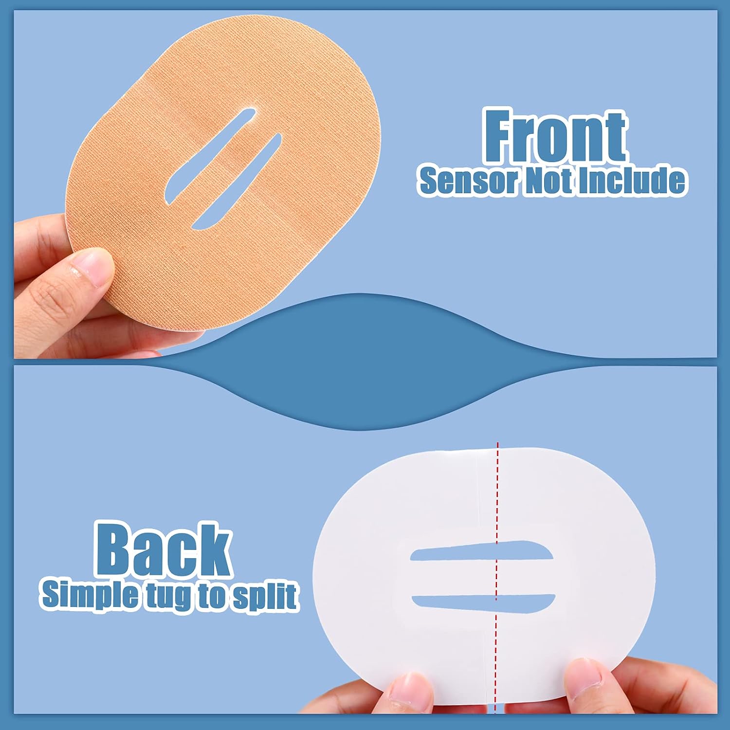 Adhesive Patches Compatible with Dexcom G6 Shower Waterproof Patch Pre-Cut Adhesive Patches with Strap Pre-Cut Sweatproof Tape Continuous Glucose Monitor Protection (12 Pieces)