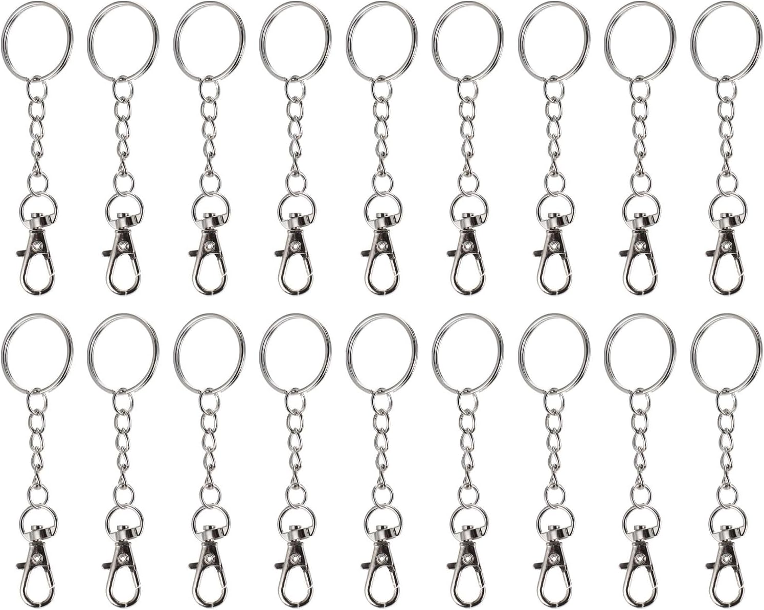 Stainless Steel Lobster Clasp Key Ring 60 Sets