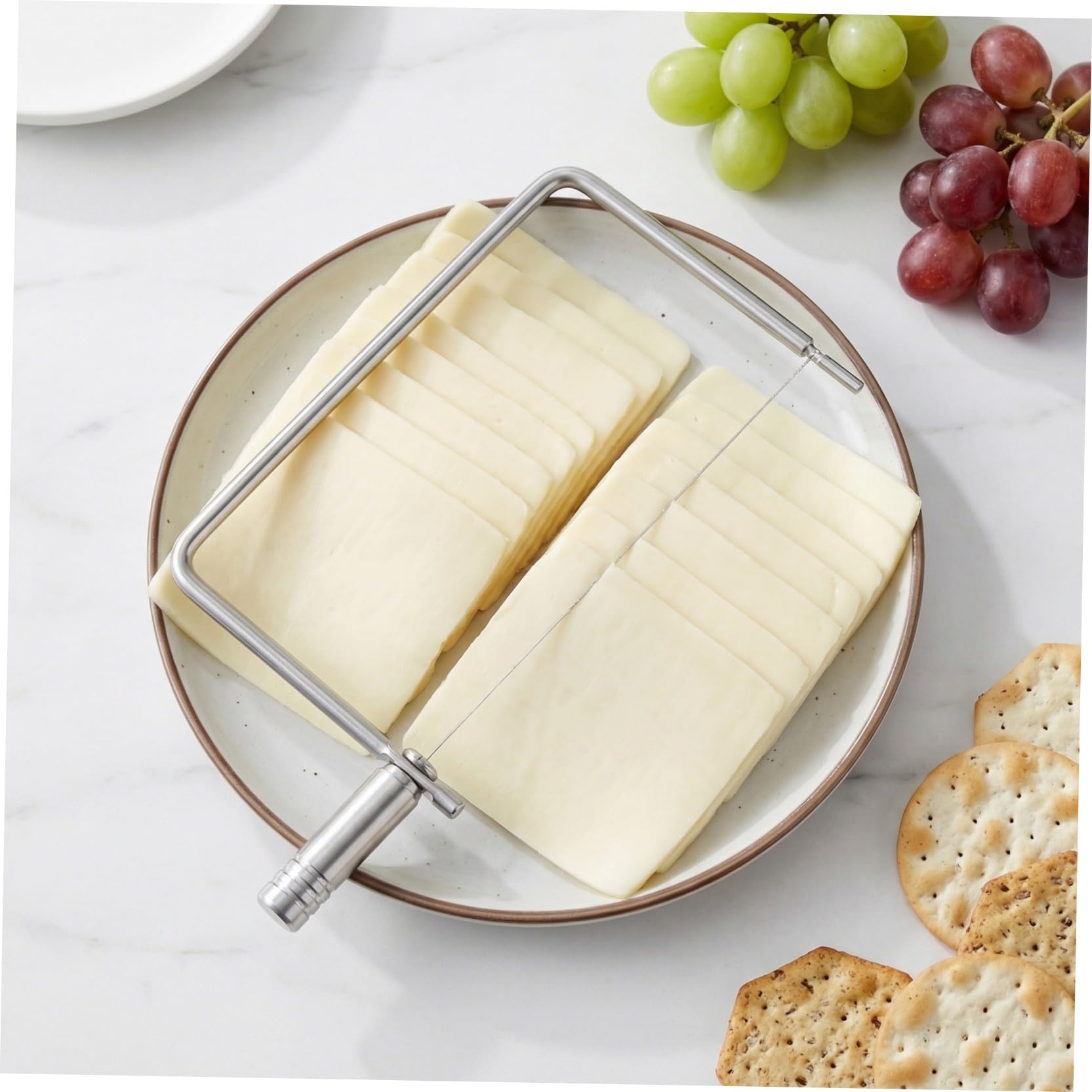MAGICLULU 5 Stück Edelstahl Käseschneider mit Ergonomischem Griff Rostfrei Präziser Blockkäse Butter- Langlebig und Handlich für Partys und Dinner