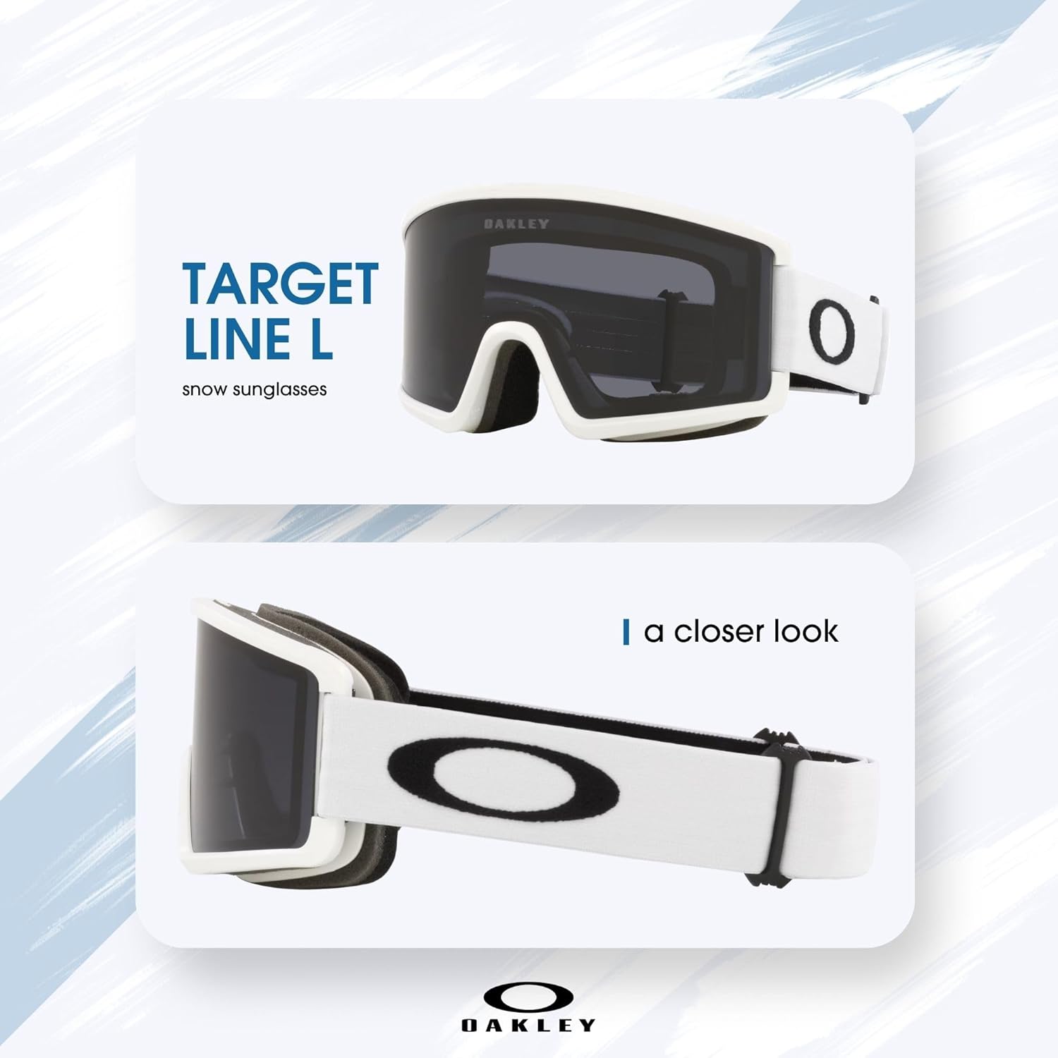 OAKLEY Target Line MEDIUM/LARGE Ski Goggles For Men For Women OO7120, OO7121 +BUNDLE with ACCESSORY EYEWEAR KIT